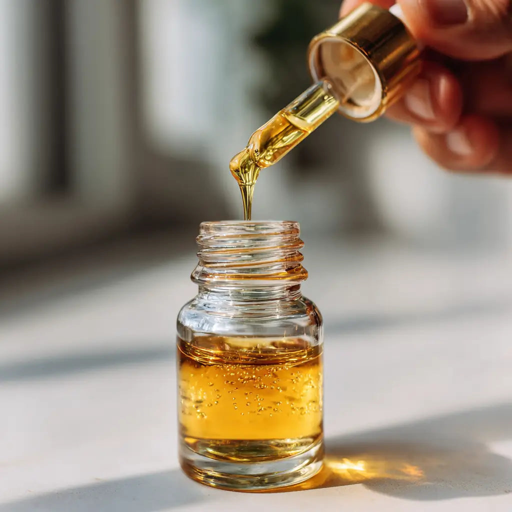 Das Premium CBD Öl vom CBDSÍ Shop neben einer Pipette