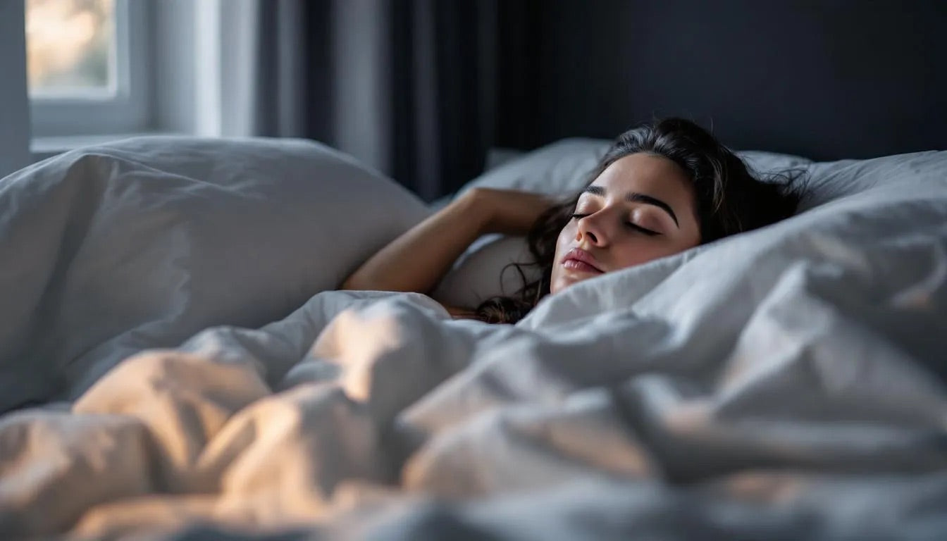 Eine Frau die nach der Nutzung von CBD schläft